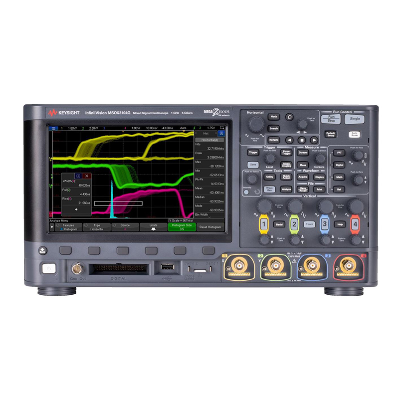 是德MSOX3014G 混合信号示波器：100 MHz，4 个模拟通道和 16 个数字通道