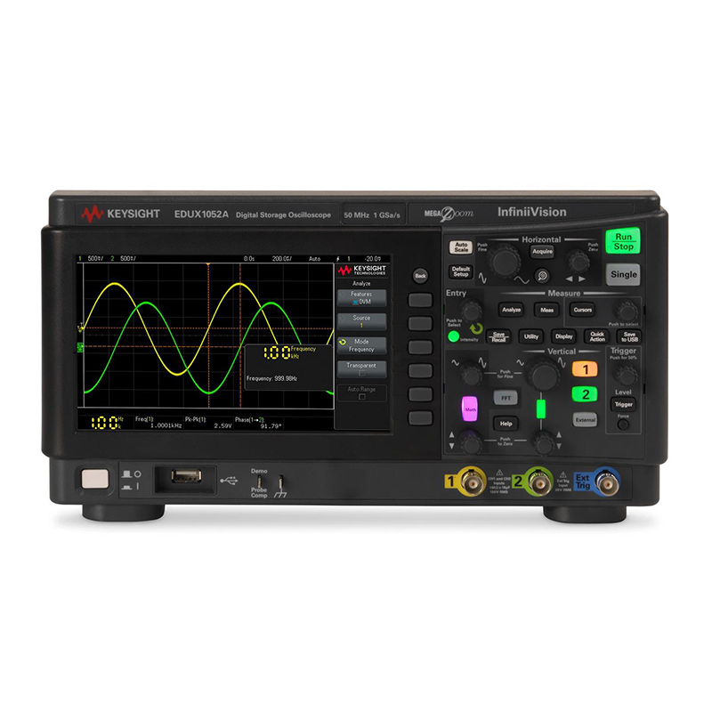 是德EDUX1052A 示波器：50 MHz，2 个模拟通道
