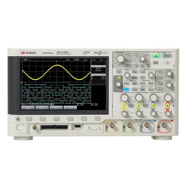 是德MSOX2002A 混合信号示波器：70 MHz，2 个模拟通道和 8 个数字通道